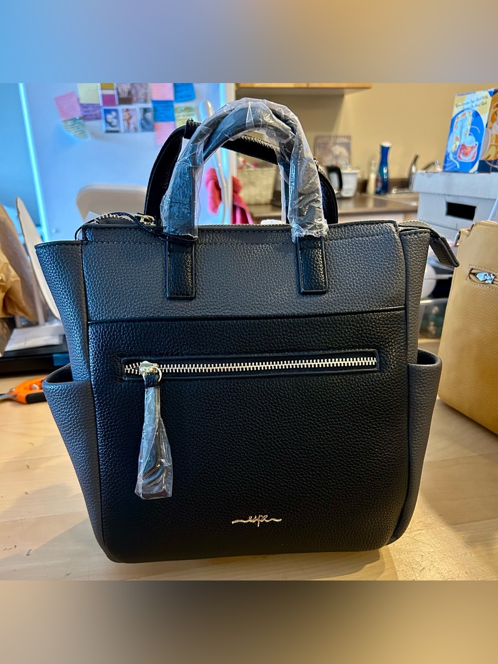 Espe Vegan Pebbled Leather Bag Convertible Backpack
